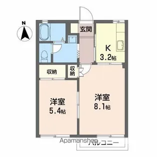 メゾンフレグランス【2階】の間取り