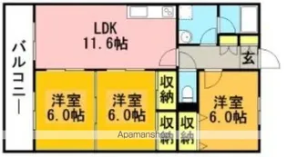 OAK VILLA 和白レジデンス【2階】の間取り