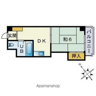 立部ビルⅠ【202号室】の間取り