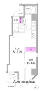 AZEST浅草【702号室】の間取り