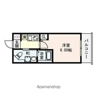 グランパシフィック北畠【8階】の間取り