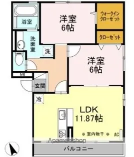 ミルフィーユ B棟【2階】の間取り