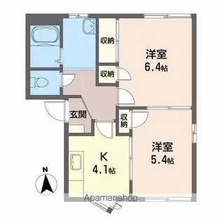 ホワイトパレス青葉C【1階】の間取り