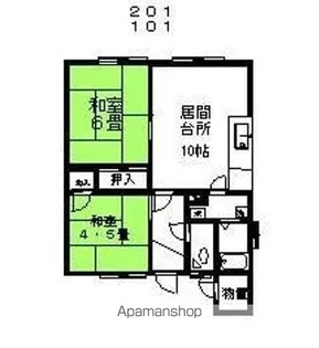 パークフロント【2-1号室】の間取り