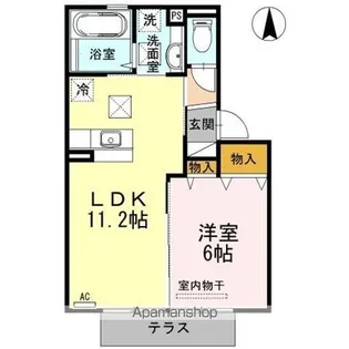 プラウド年見【1階】の間取り
