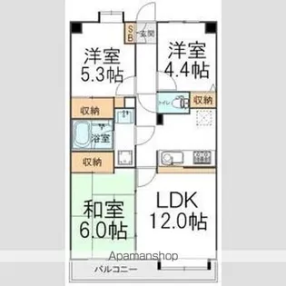 サンパーク我孫子駅前【7階】の間取り