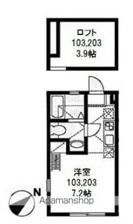 ハーミットクラブハウス山手A棟【2階】の間取り