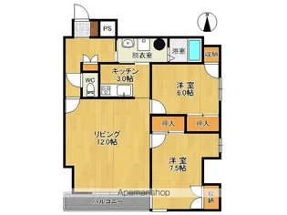 CENTER CITY⑤【301号室】の間取り