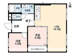 クレアール忠岡【2階】の間取り