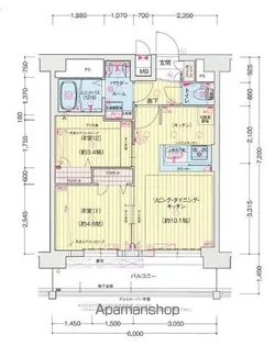 プレリス浅間町フォルテラ【13階】の間取り
