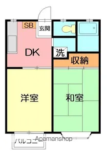 ドミール原田A【2階】の間取り