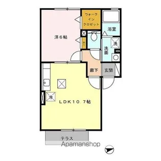 パルファンローズ【1階】の間取り