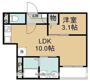 JACK MIZOHATA Ⅰ【2階】の間取り