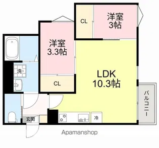 REGALEST青葉堤町【1階】の間取り