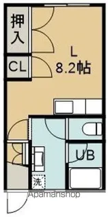 メゾンドフラッシュ富岡【405号室】の間取り