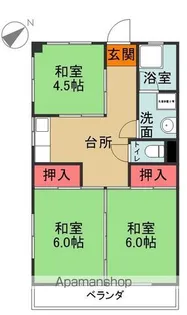 クレー城山【201号室】の間取り