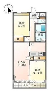 ドルチェ【2階】の間取り
