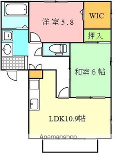 フォブール幸【302号室号室】の間取り