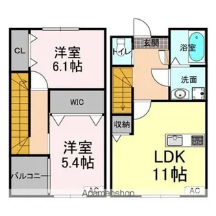 スピネルデュオ【1階】の間取り