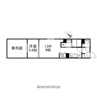 LUORE黒川EAST【1階】の間取り