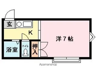 コーポパークサイド【206号室】の間取り