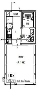 アルサーヴ千葉【1階】の間取り