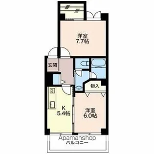 ぴゅあめぞん柿の木坂A【1階】の間取り