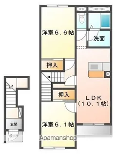 マミーユ【202号室】の間取り