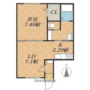 ABODE足寄【1階】の間取り