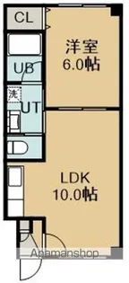 ピュアパレス的場Ⅲ【4階】の間取り