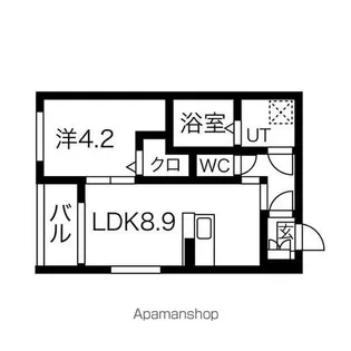 モメンタム志賀本通【3階】の間取り