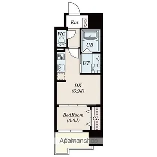SーRESIDENCE六ツ門ABREASTⅡ【9階】の間取り