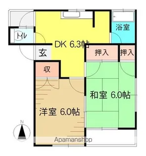 メゾンアルウエⅡ【2階】の間取り