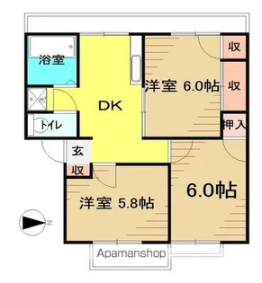 ミルキーハウスⅠ【2階】の間取り