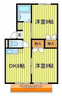 セジュール名都借【2階】の間取り