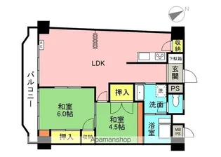 郡山ハイツ【2階】の間取り