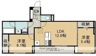 TORISIA新河岸【1階】の間取り
