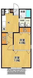 エスポワール石堂B棟.【1階】の間取り