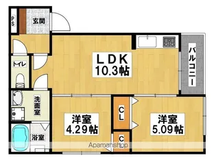 ヴェルメゾン堺北条町【1階】の間取り