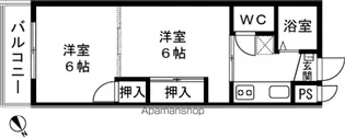 アルカーサル長岡【105号室】の間取り