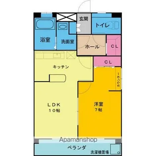 OS・SKYマンション鹿子【2階】の間取り