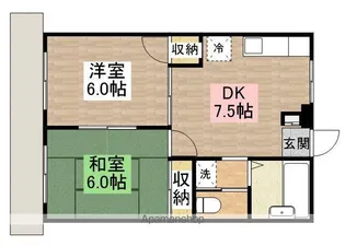 ハイネストンハイツ2【102号室】の間取り