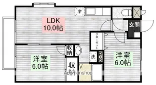 パークサイドハイツ【105号室】の間取り