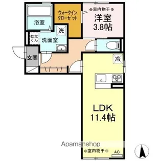 ノーブル スクエアB【2階】の間取り