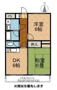アパ・カーム【1階】の間取り