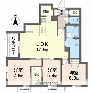 メゾンエディアン新金岡【2階】の間取り