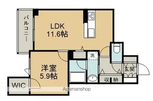 ベル ピュアン【202号室】の間取り