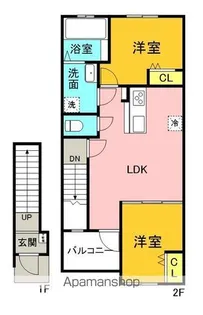 OPUS ONE DOI【202号室】の間取り