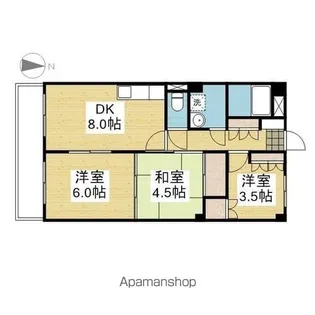 松山南マンション【210.号室】の間取り