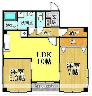 矢羽根ビル【3階】の間取り